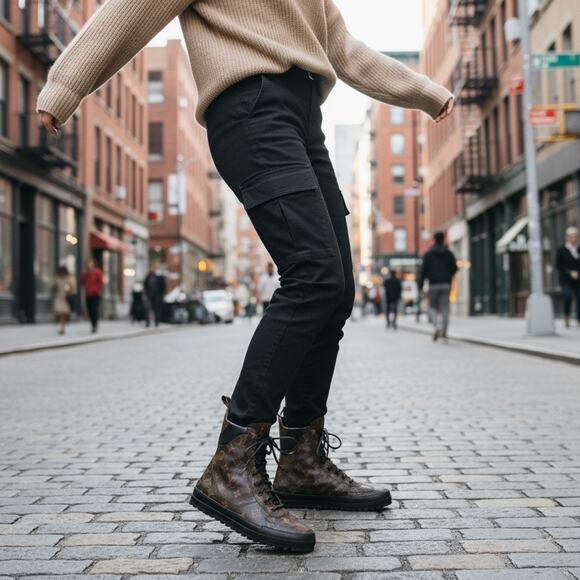 Louis Vuitton Eldorado Monogram Combat Boots 38.5 – NIB, Rare, Discontinued - Picture 3 of 14